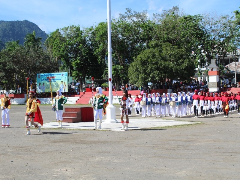 SMP NEGERI 1 ENDE SELATAN  SEBAGAI PESERTA LOMBA MARCHING BAND 2025 TINGKAT KABUPATEN